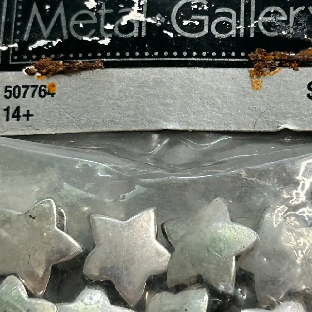 Metal Gallery Silver Copper Spacer Bead Mix Lot NOS